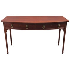 Early 19th Century English Hepplewhite Mahogany Bowfront Serving Table