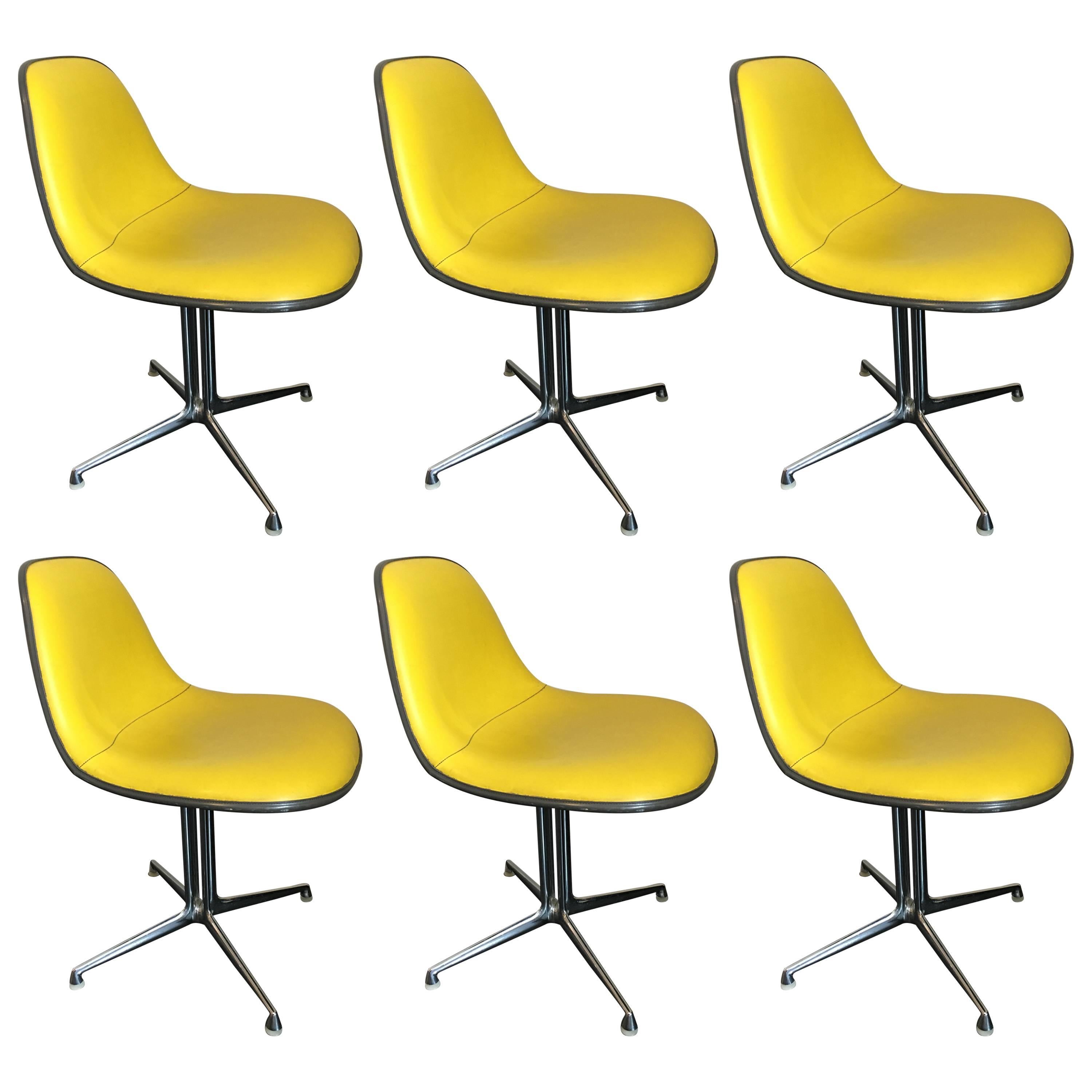 Set of Six La Fonda Chairs by Charles and Ray Eames Herman Miller