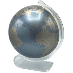 1960s Globe on Sculptural Lucite Stand