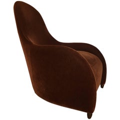 Modern Mohair Lounge Chair by Brueton 