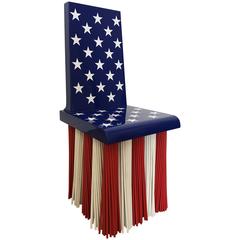 Maltina Chair "Stars and Stripes" Edition, Unique Piece Made, Made in Italy 1