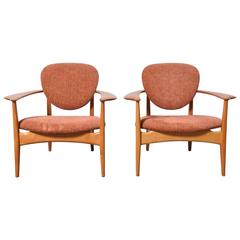 Pair of Organic Designed Scandinavian Fifties Lounge Chairs