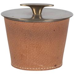 Leather Wrapped Lidded Bowl by Carl Auböck 9