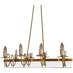 Rectangular Tulip Glass Bar Chandelier