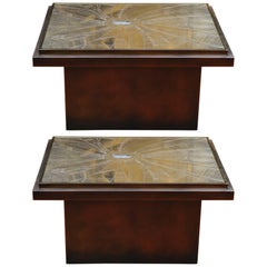 Pair of Low Tables by Georges Matthias at cost price.