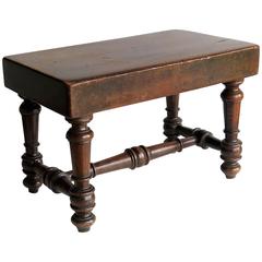 William IVth, Fruitwood Stool or Stand, Turned Legs and Stretchers, circa 1835