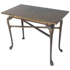 English Pub Bistro Table of Cast Iron with Granite Top