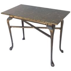 English Pub Bistro Table of Cast Iron with Granite Top 1