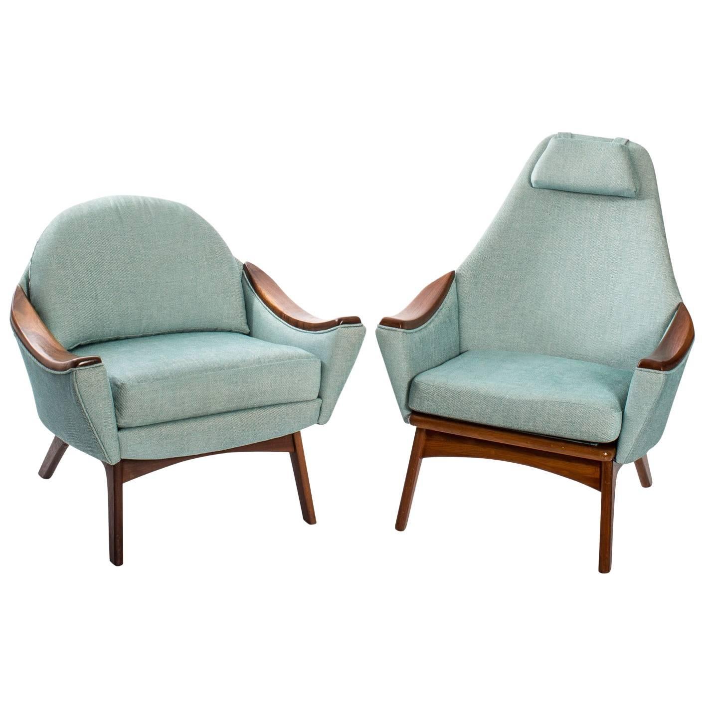 Adrian Pearsall for Craft Association "His and Hers" Lounge Chairs
