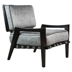 Paul Marra Low Lounge Chair in Black Lacquer