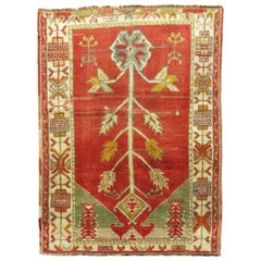Zabihi Collection Antique Turkish Oushak Prayer Rug