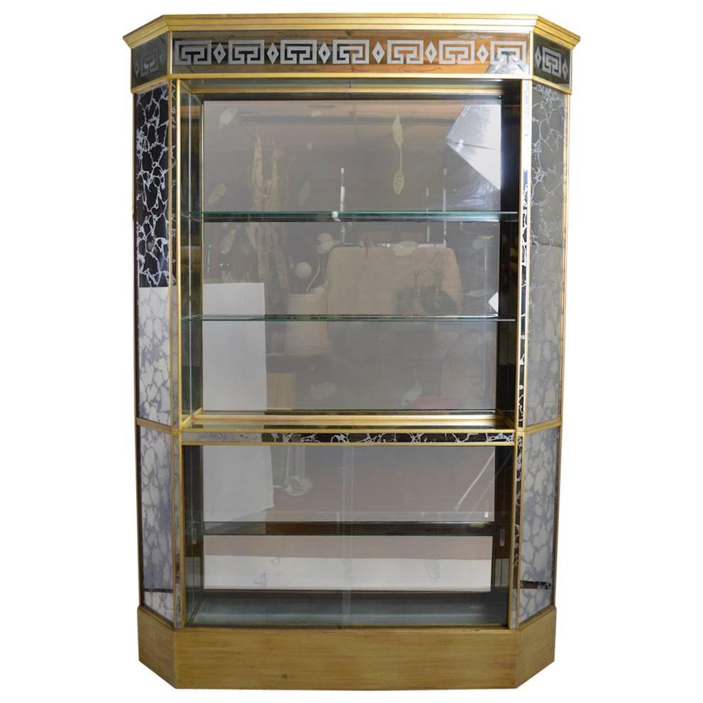 Églomisé Mirrored Back Bar For Sale