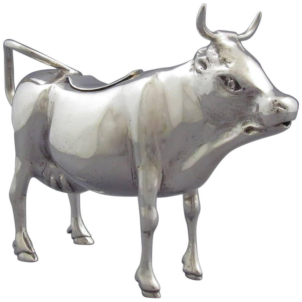 Italian Silver Cow Creamer For Sale