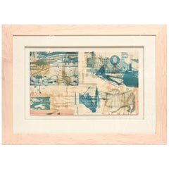 Robert Rauschenberg Lithographie couleur Miami Herald encadrée sur mesure / SOLDE D'ÉTÉ