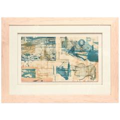 Robert Rauschenberg Color Lithograph from the Miami Herald Custom Framed 1