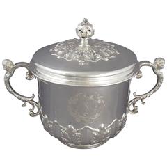 Massive English Sterling Silver Cup and Cover