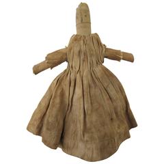Antique Early Child's Cloth Pocket Doll