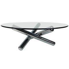 Chrome Tripod Coffee Table