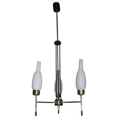 Minimalist and Simple Chandelier Mid-Century Italian Design 12