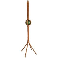 Rare Rope and Glass Tripod Floor Lamp by Audoux Minet, France, 1960s
