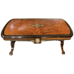 Stunning Quality Thuya, Ebony and Marquetry Inlaid Victorian Period Coffee Table