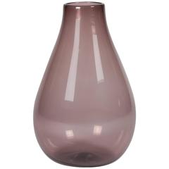 Large Aubergine Color Glass Vase, Murano, 1960s 11