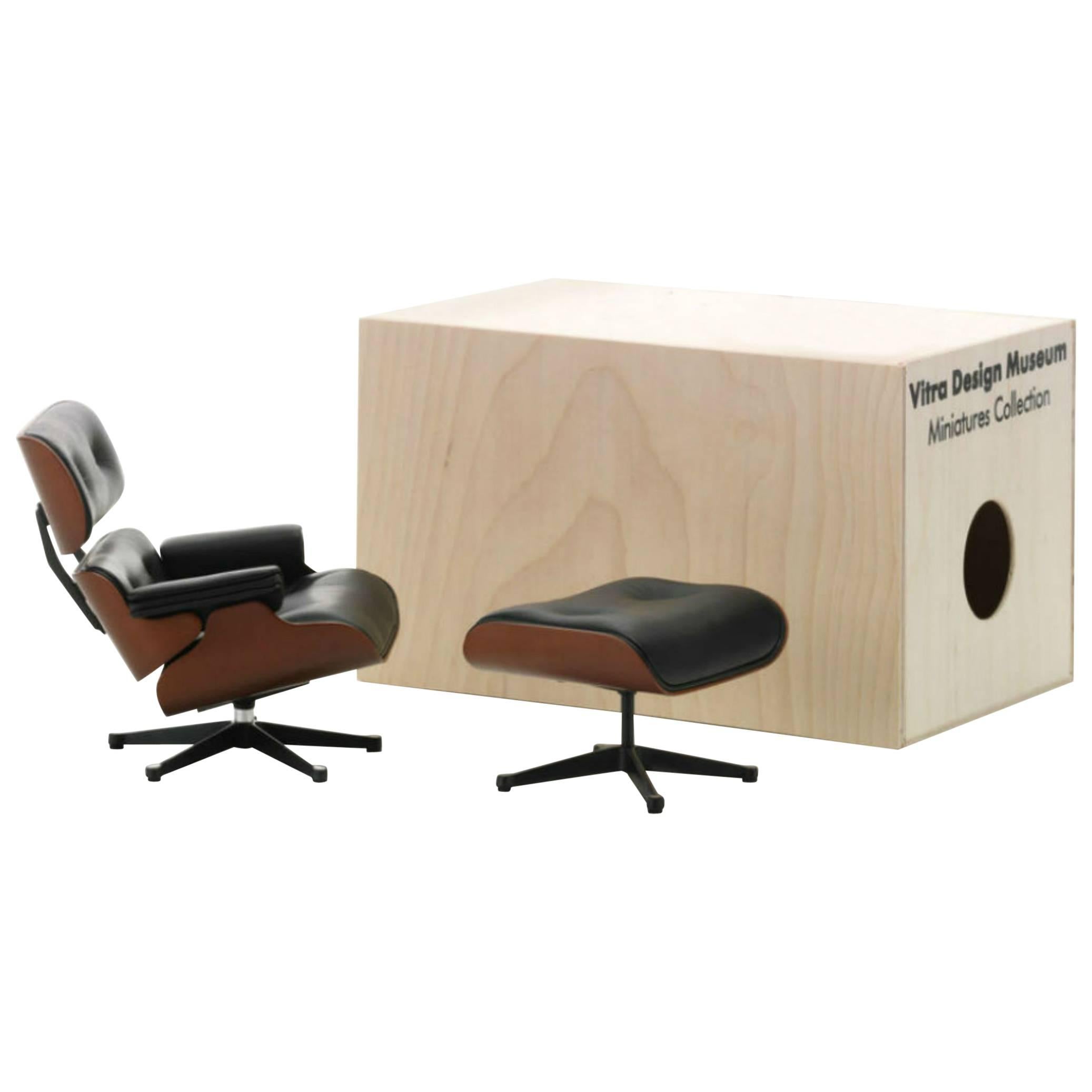 Vitra Miniature Eames Lounge Chair and Ottoman in as New Condition