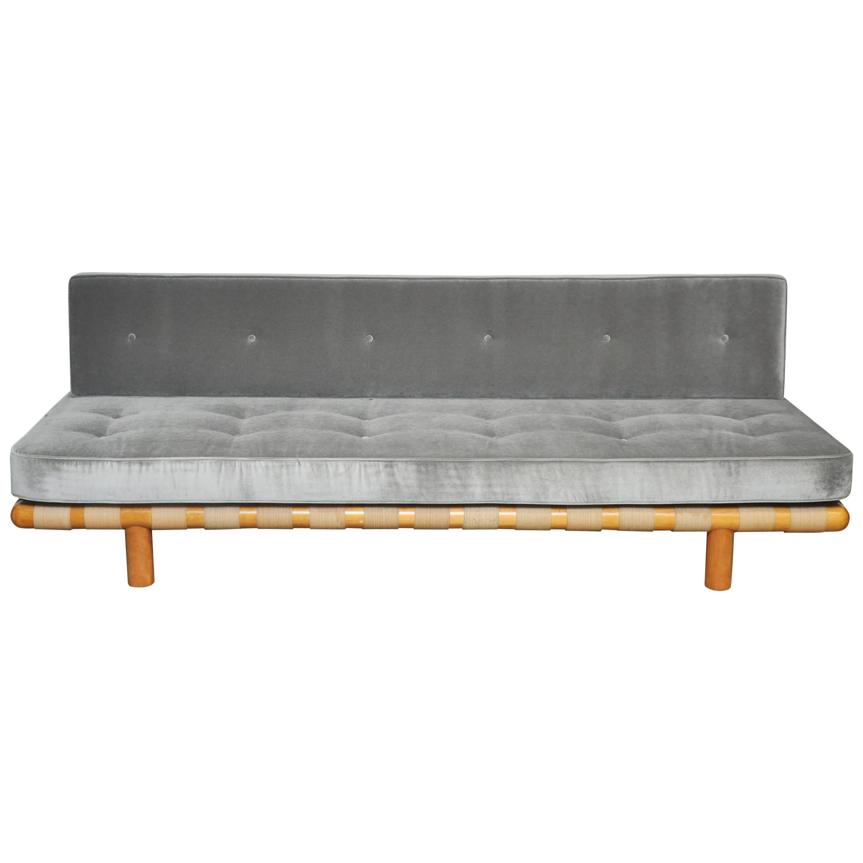 T.H. Robsjohn-Gibbings Strapped Frame Sofa Daybed