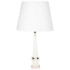 Marble Obelisk Table Lamp, Italian, 1950s