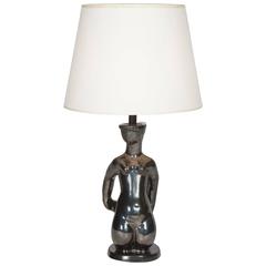 Iridescent Figural Table Lamp, French, 1950s