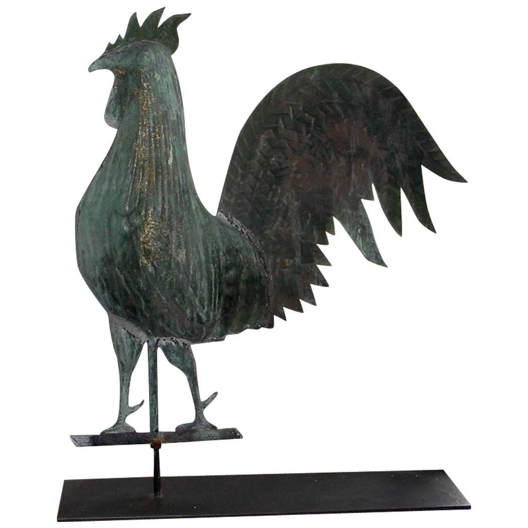 Molded Copper Rooster Weathervane For Sale