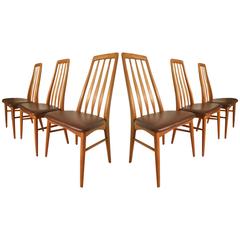 Teak Eva Chairs by Neils Koefoed