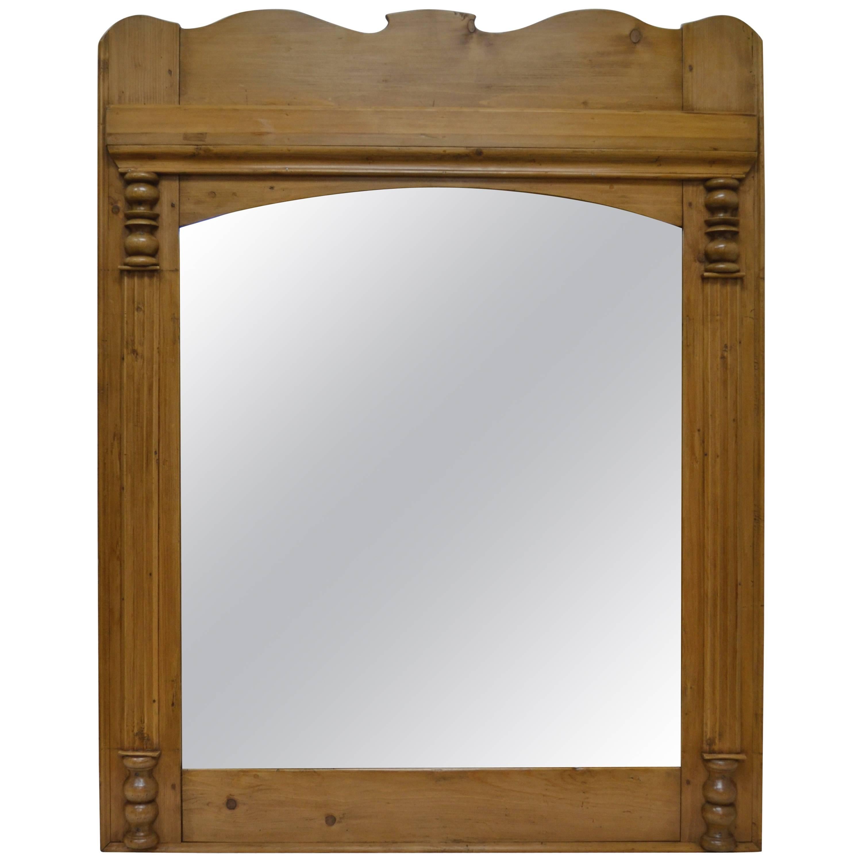 Pine Overmantle Mirror