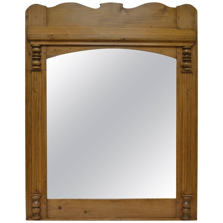 Pine Overmantle Mirror at 1stDibs