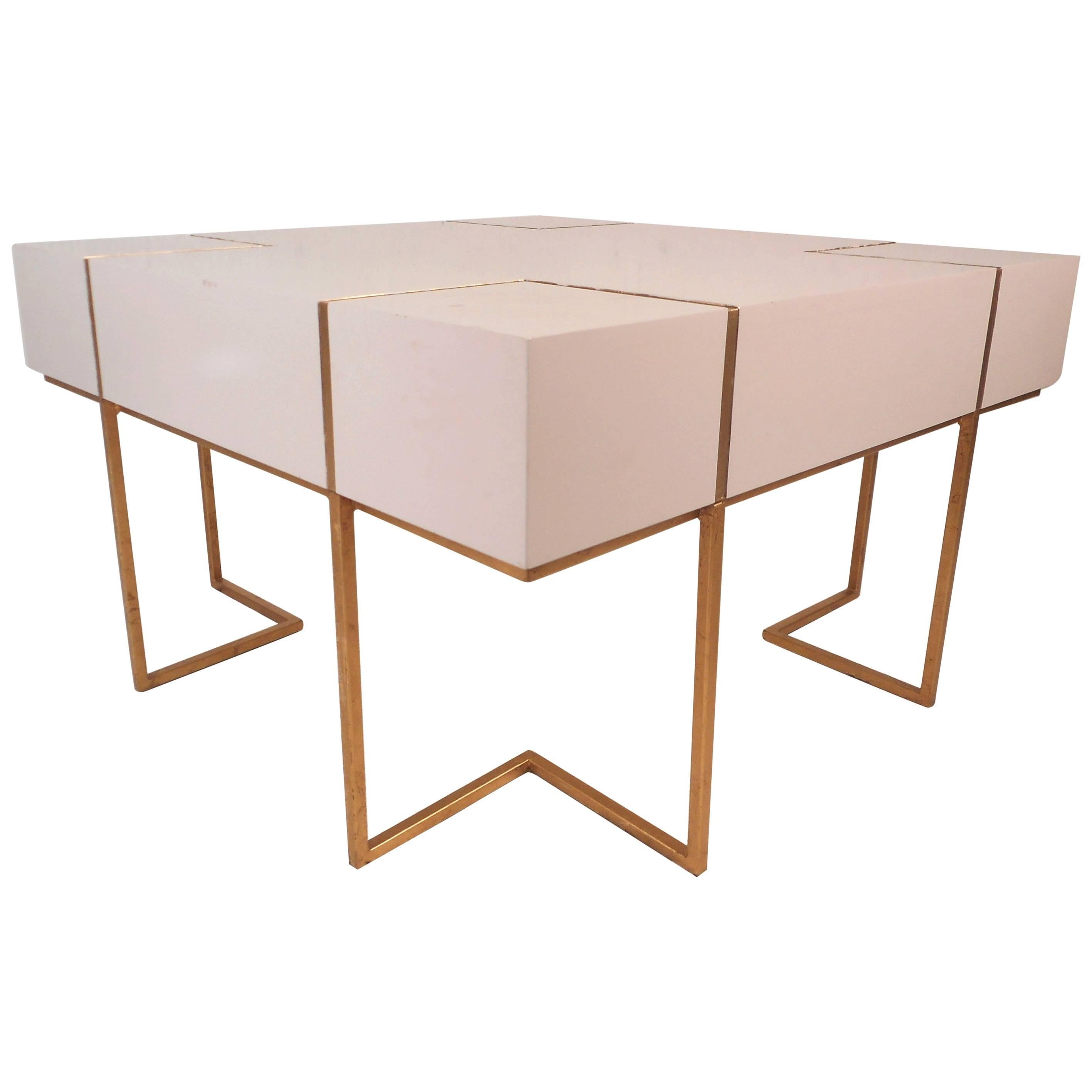 Contemporary Modern Decorator Coffee Table For Sale