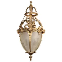 Neoclassical Style Gilt Bronze Lantern