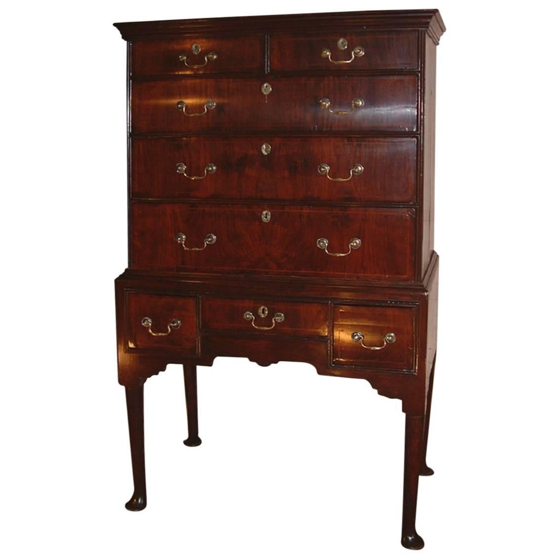George II Period Walnut Chest on Stand Dating from circa 1750 For Sale