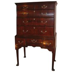 George II Period Walnut Chest on Stand Dating from circa 1750