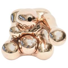 Abstract Polished Bronze Signed Sculpture