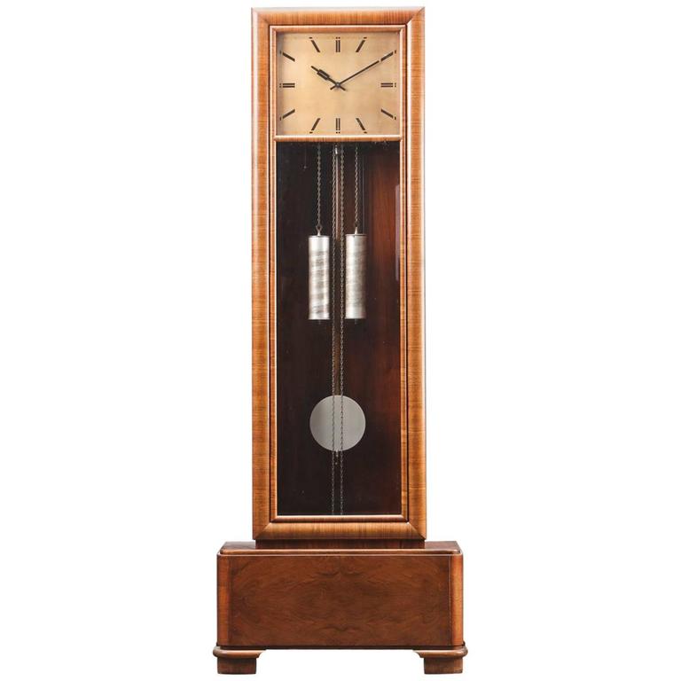 Art Deco German Floor Clock For Sale at 1stdibs