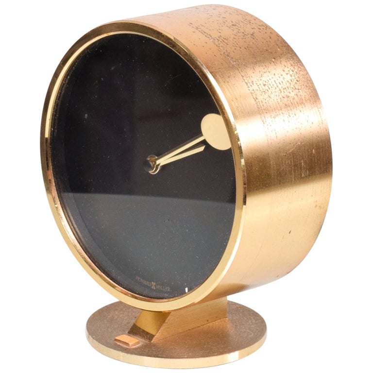 Howard Miller Brass Table Clock For Sale At 1stdibs