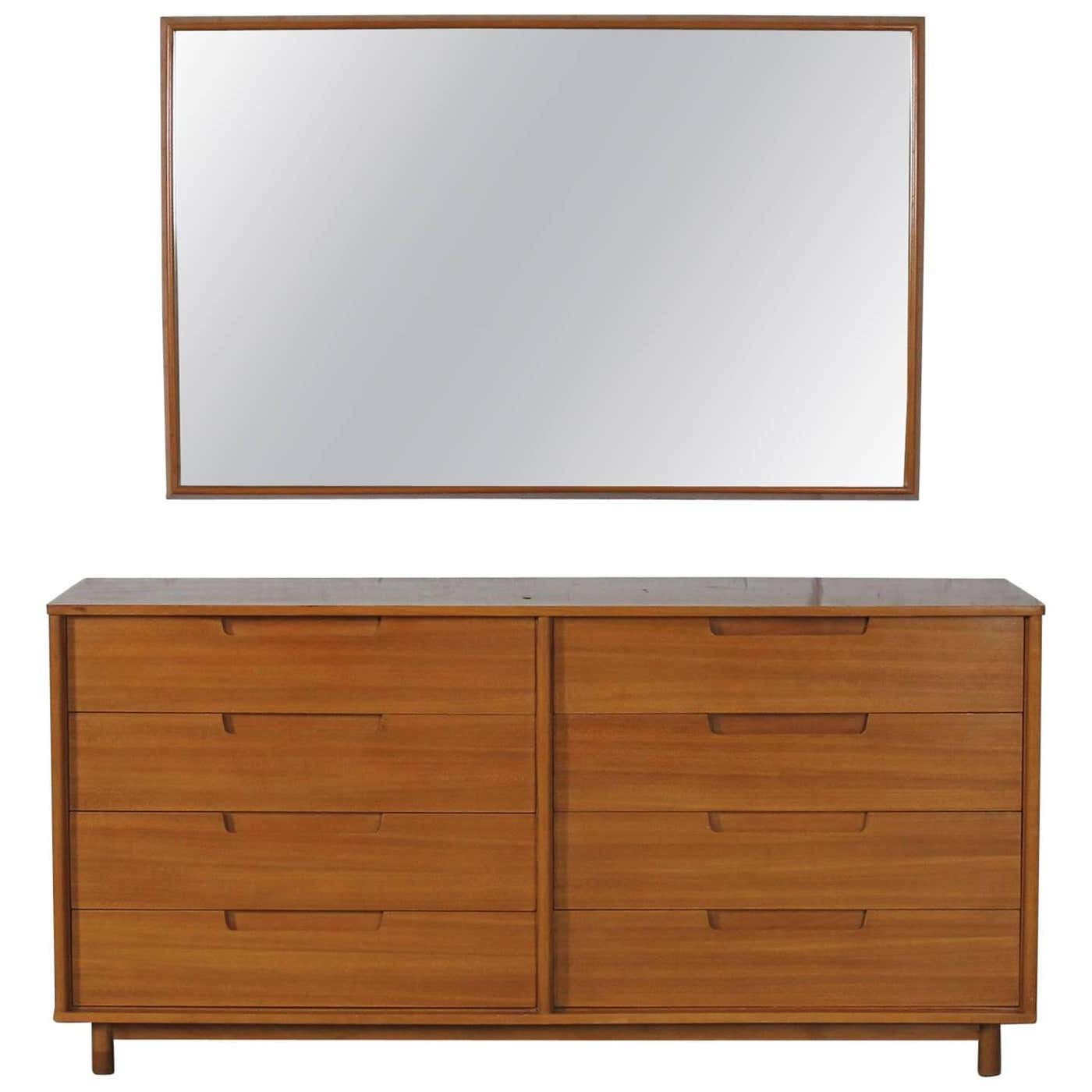 Milo Baughman Dresser and Mirror for Drexel Today’s Living Line Mid