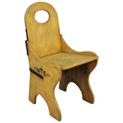 1930s Monterey Hand-Painted Monks Chair 8