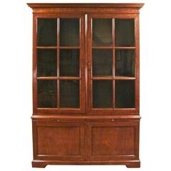 George III Mahogany Bookcase Cabinet with Single Drawer 8