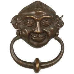 Antique Figural Bronze Door Knocker