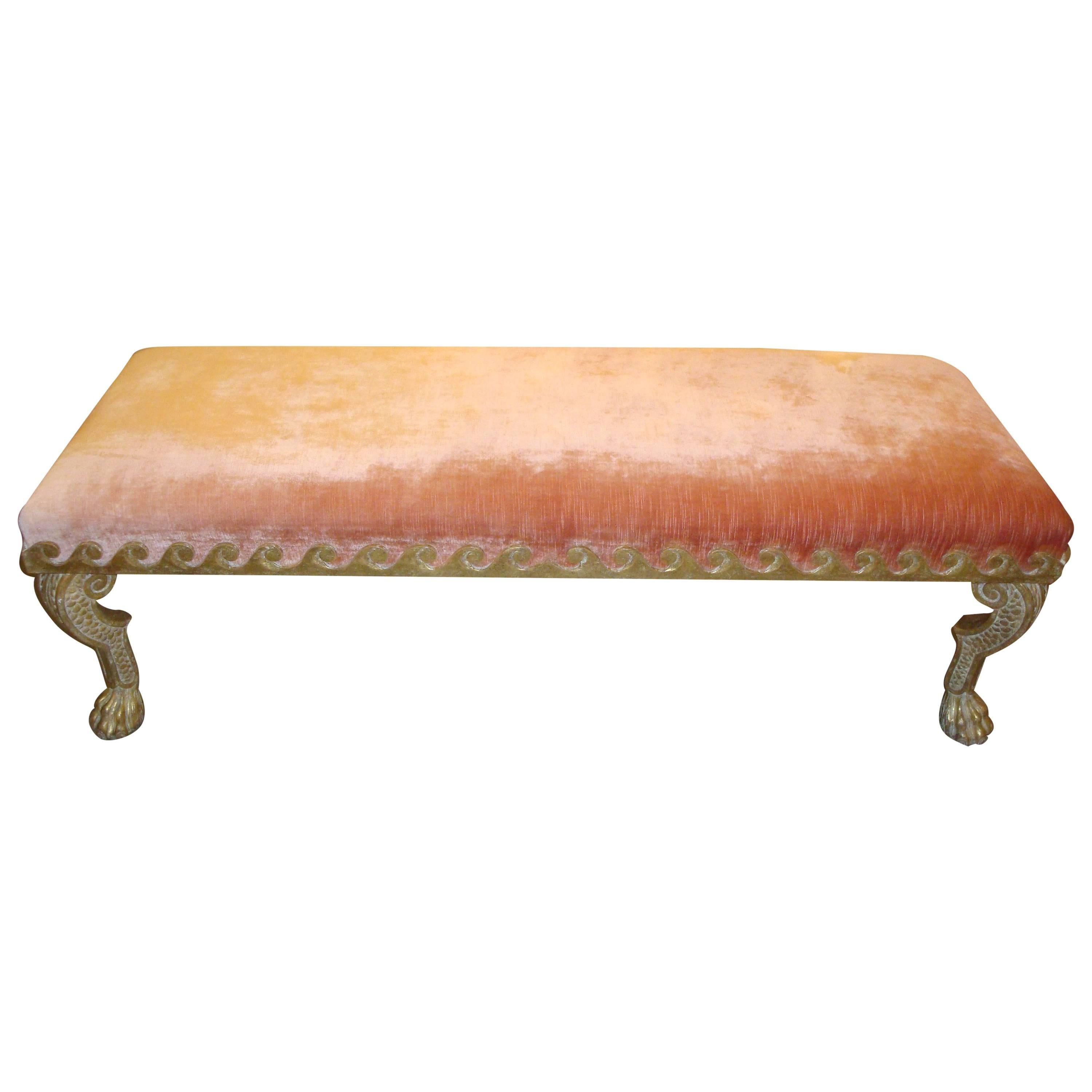 Gregorious or Pineo Giltwood Bench