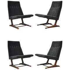 Rare Dunbar Cantilever Lounge Chairs by Roger Sprunger, Model 480 9