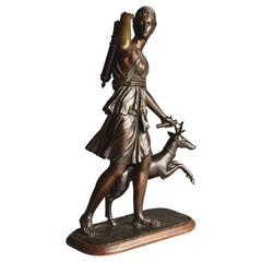 Mid-19th Century Bronze Figure 'Diana of Versailles' or 'Diana the Huntress'