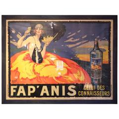 Impressionnant poster français vintage encadré et audacieux