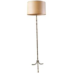 French Floor Lamp in Gilt Bronze by Maison Bagues 7